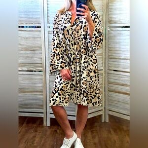 Mini Maxi leopard Print Dress NWT